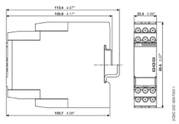Module: monitoring relay; motor temperature; 24÷240VAC; DIN; IN: 1