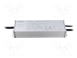 Power supply: switching; LED; 200W; 130÷286VDC; 300÷1050A; IP67