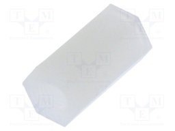 Screwed spacer sleeve; hexagonal; polyamide; M3; 11mm