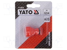 Male connector; ABS; Size: 3/4"