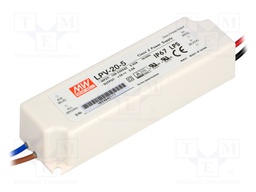 Power supply: switched-mode; LED; 15W; 5VDC; 3A; 90÷264VAC; IP67