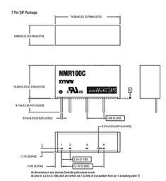 Converter: DC/DC; 1W; Uin: 21.6÷26.4V; Uout: 15VDC; Iout: 67mA; SIP