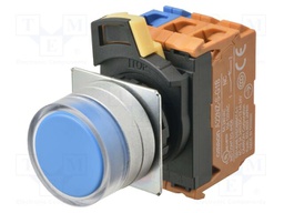 Switch: push-button; 22mm; Stabl.pos: 1; flat; Pos: 2