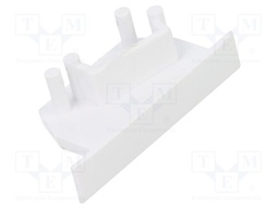 Cap for LED profiles; white; 20pcs; with hole; DIAGONAL14