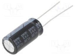 Capacitor: electrolytic; THT; 100uF; 100VDC; Ø10x20mm; ±20%
