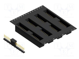 Connector: pin strips; pin header; male; PIN: 17; 2.54mm; SMT; 1x17