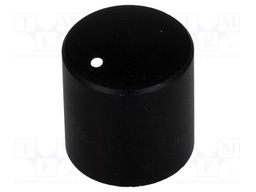 Knob; with pointer; aluminium,thermoplastic; Shaft d: 6mm; black