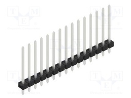 Connector: pin strips; pin header; male; PIN: 15; 2.54mm; THT; 1x15
