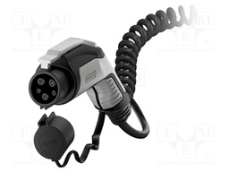 Cable: eMobility; 250V; 5kW; wires,Type 1; IP44; 4m; 20A; -30÷50°C
