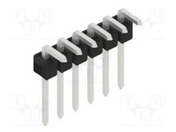 Connector: pin strips; pin header; male; PIN: 6; 2.54mm; THT; 1x6