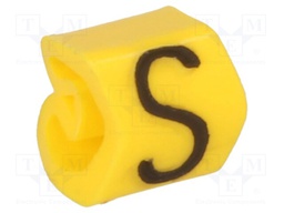 Markers for cables and wires; 1.3÷3mm; PVC; yellow; leaded