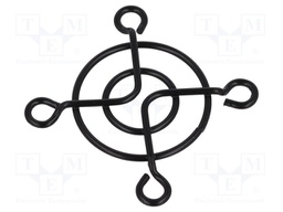 Guard; 40x40mm; Mat: metal; Mounting: screw; Colour: black