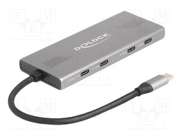 Hub USB; USB A socket x3,USB C socket x4,USB C plug; PnP; 0.18m