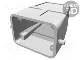 Enclosure: for HDC connectors; Han B; size 6B; for cable