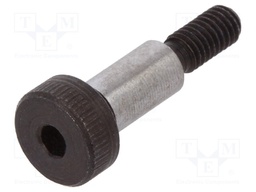 Shoulder screw; Mat: steel; Thread len: 7mm; Thread: M3; Cut: imbus