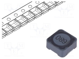Inductor: wire; SMD; 68uH; 1.5A; 120mΩ; 12x12x6mm; ±20%; -40÷125°C