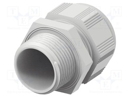Cable gland; without nut; NPT1"; IP68; Mat: polyamide; light grey