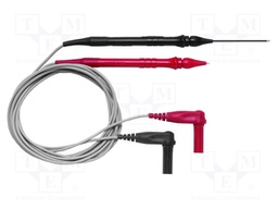 Set of test leads; Urated: 600V; Inom: 3A; Len: 1.219m; black,red