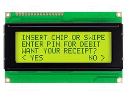 Display: LCD; STN Positive; 20x4; grey; 98x60mm; LED; 1x16; 5V