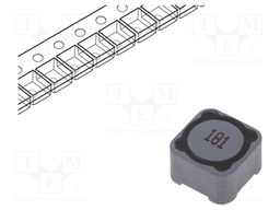 Inductor: wire; SMD; 180uH; 1.3A; 350mΩ; 12x12x8mm; ±20%; -40÷125°C
