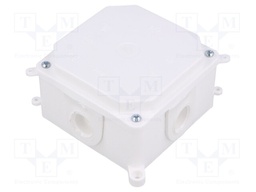 Enclosure: junction box; X:101mm; Y:101mm; Z:59mm; wall mount