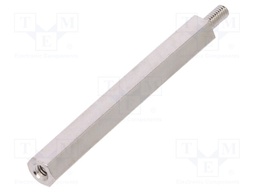 Screwed spacer sleeve; Int.thread: M2,5; 40mm; Ext.thread: M2,5