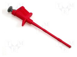 Clip-on probe; hook type; 6A; red; 4mm