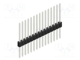 Connector: pin strips; pin header; male; PIN: 15; 1.27mm; THT; 1x15