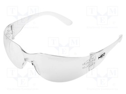 Safety spectacles; Lens: transparent; Resistance to: UV rays