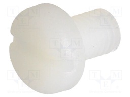 Screw; M5x8; 0.8; Head: cheese head; slotted; 1,3mm; polyamide