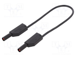Test lead; silicone; 0.25m; black; 19A; 1kV; Cond.cross sec: 1mm2
