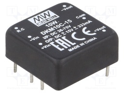 Converter: DC/DC; 10W; Uin: 36÷75V; Uout: 15VDC; Uout2: -15VDC; 18g