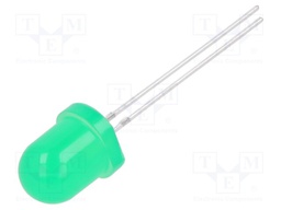 LED; 8mm; green; 1000÷2500mcd; 45°; 2.9÷3.6V; -40÷85°C; 60mW