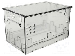Enclosure: junction box; X: 44mm; Y: 66.5mm; Z: 29.7mm; transparent