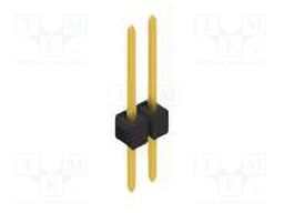 Connector: pin strips; pin header; male; PIN: 2; 2.54mm; THT; 1x2