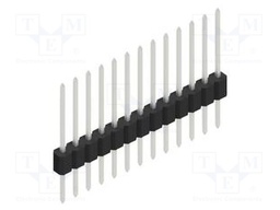Connector: pin strips; pin header; male; PIN: 13; 1.27mm; THT; 1x13