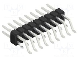 Connector: pin strips; pin header; male; PIN: 18; 2.54mm; SMT; 2x9