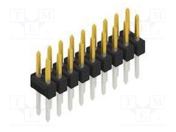 Connector: pin strips; pin header; male; PIN: 18; 2.54mm; THT; 2x9