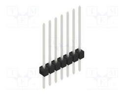 Connector: pin strips; pin header; male; PIN: 7; 2.54mm; THT; 1x7