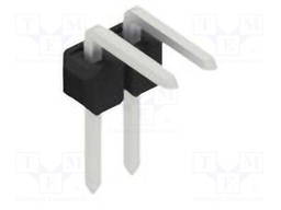 Connector: pin strips; pin header; male; PIN: 2; 2.54mm; THT; 1x2