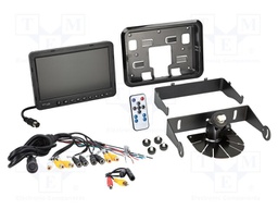 TFT display; 800x480; black; 12VDC,24VDC; 9"; Car brand: universal