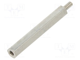 Screwed spacer sleeve; Int.thread: M2,5; 35mm; Ext.thread: M2,5