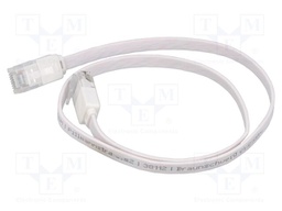 Patch cord; U/UTP; 5e; stranded; CCA; PVC; white; Len: 0.5m