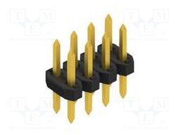 Connector: pin strips; pin header; male; PIN: 8; 2mm; THT; 2x4; 100V