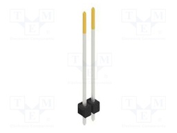 Connector: pin strips; pin header; male; PIN: 2; 2.54mm; THT; 1x2
