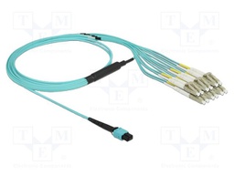 Fiber patch cord; OM3; LC/UPC,MPO/UPC; 2m; 50/125um; LSZH