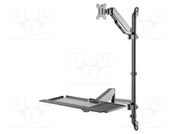 Holder; for wall mounting; 8kg; 17÷32"; black; Dim: 700x530x940mm
