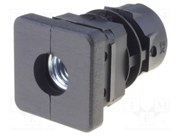 Plugs; for feet fastening,for profiles; Body: black; H: 34mm