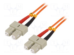 Connector: fiber optic; patchcord; multi mode duplex (MM); male