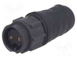 Connector: circular; Series: EN3; plug; female; soldering; PIN: 2; 3A